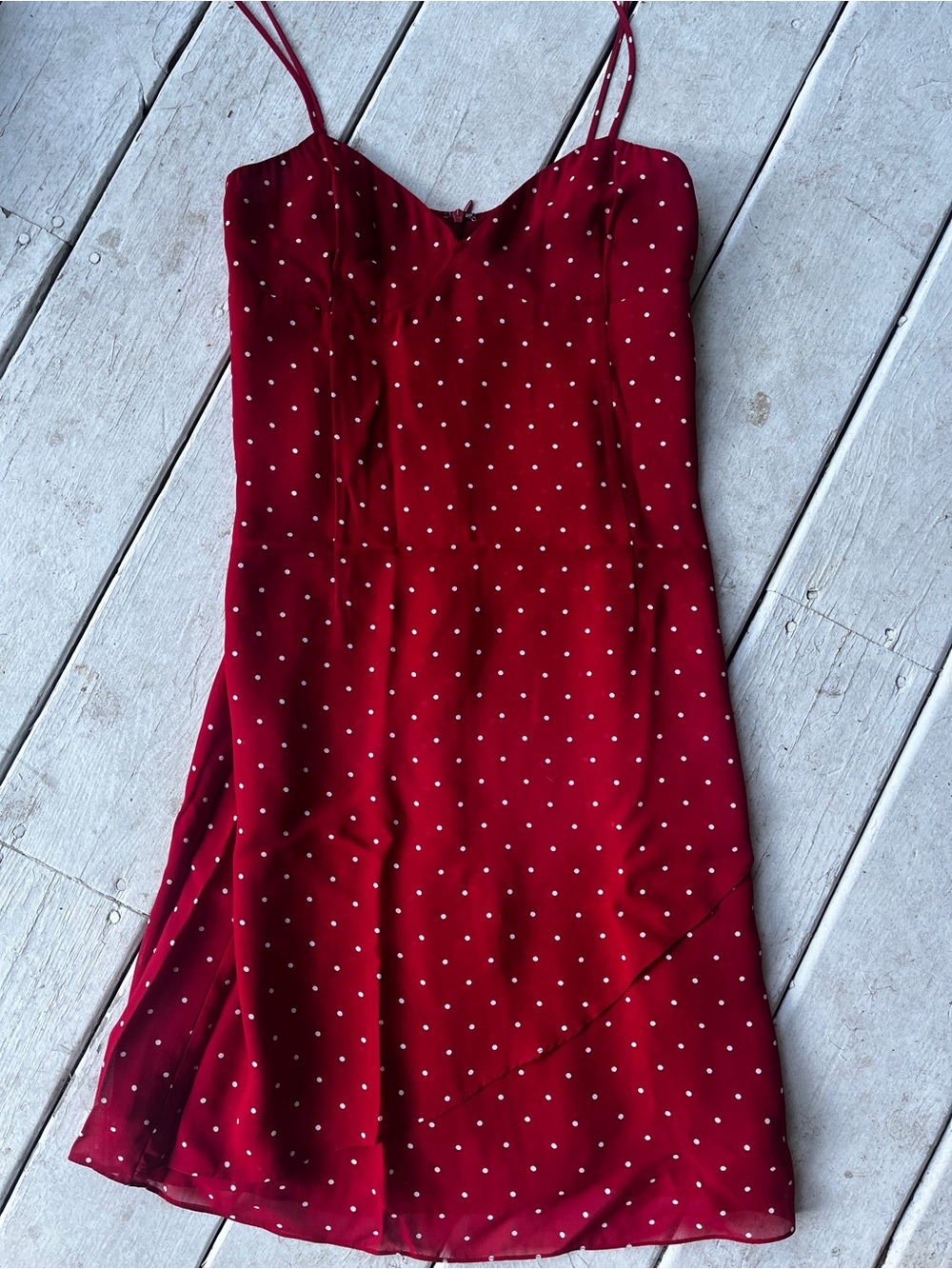 Ralph Lauren Red Polka Dot Slip Dress 6